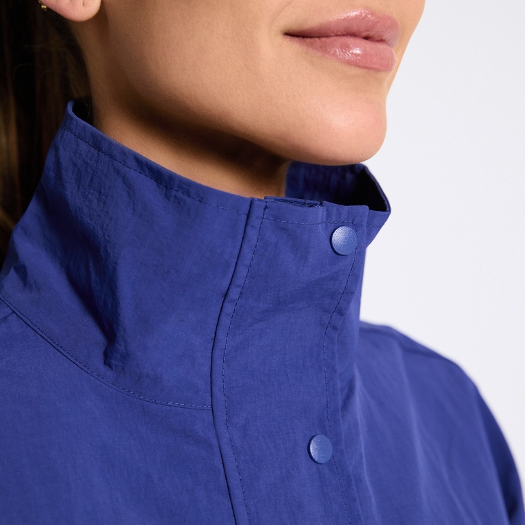 High neck sporty jacket "Windy" Blue